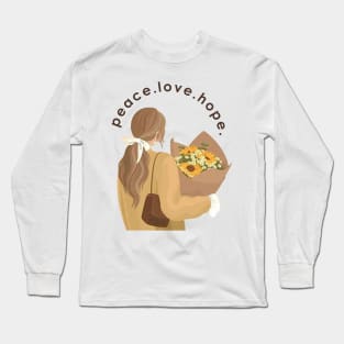 Peace,love, hope Long Sleeve T-Shirt